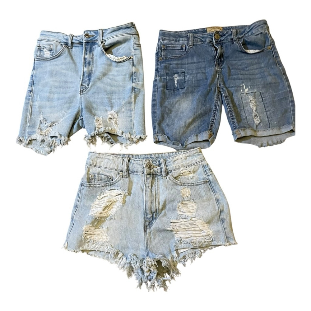 Roebuck & Co. , Wax Jean & BDG Denim Shorts Bundle of 3 Size M Medium Light Blue